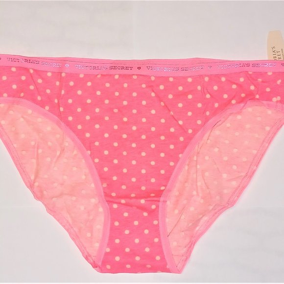 NWT Victoria's Secret Pink Poka Dot Panties Medium - Picture 1 of 7